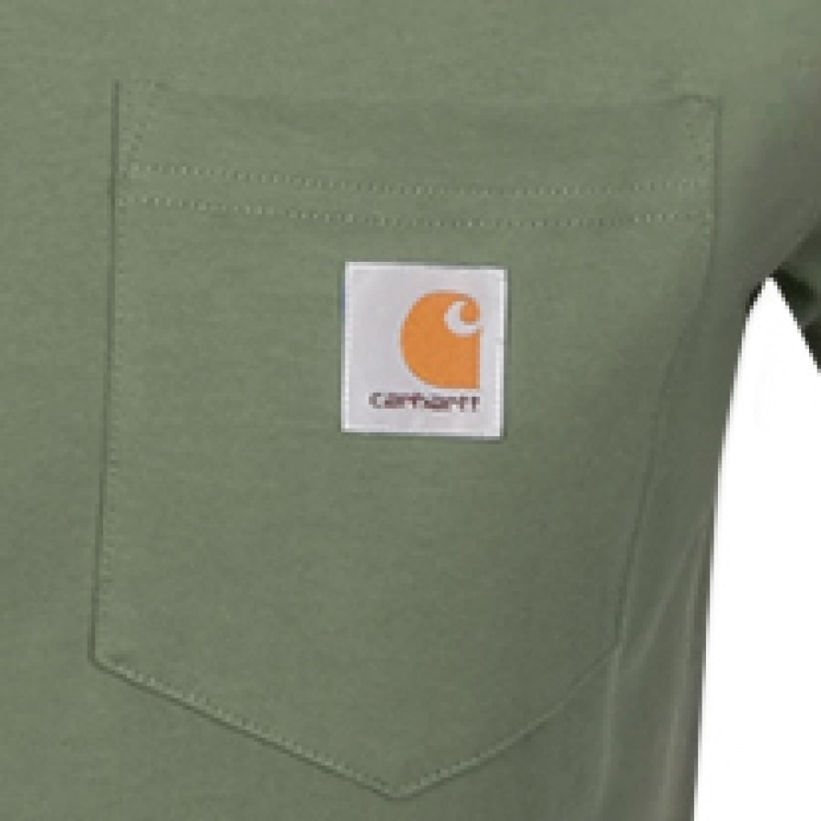 Alternative Image for ProductCarhartt Short Sleeved Pocket T Shirt Green3